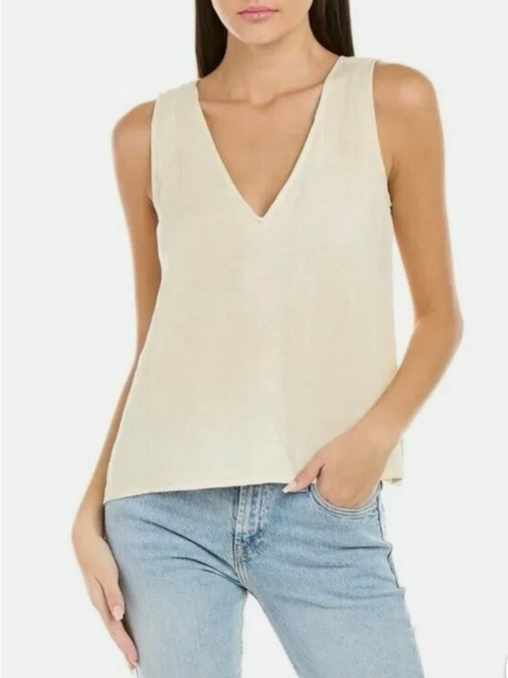 Johnny Was from the Calmé Collection double V-Neck Style draped tank size M, $35